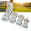 Golf Club Head Cover Waterproof PU Golf Club Covers Set