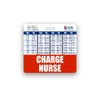Charge Nurse Badge Buddy Horizontal w/Height & Weight Conversion Charts