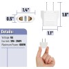 NoBrand 3 Pack EU to US Plug Adapter - European