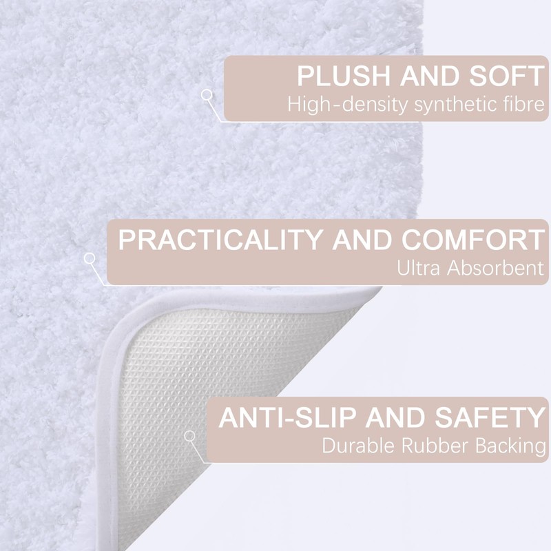 AROGAN Luxury Long Bathroom Runner Rug, 24x60 Inch Thick Soft