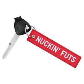 TOKCKYBL Premium Motorcycle Keychain - Durable Embroidered Key Tag for Riders of Cars, ATV, Dirt Bikes & More, Nuckin' Futs, 5.1*1.15