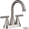 Cobbe 4 inch Brushed Nickel Bathroom Faucets with Pop up