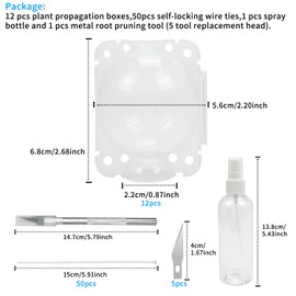 Pack of 12 Asexual Reproduction High Pressure Spreading Balls (Transparent) with 50 Pieces Secure Locks Reusable, for Garden Grafting Root Formation
