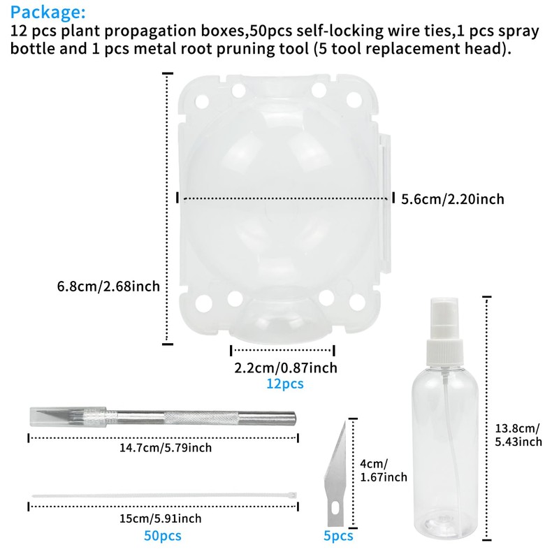 Pack of 12 Asexual Reproduction High Pressure Spreading Balls (Transparent)