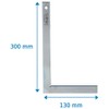Dönges Steel Square with Stop, Side Length 100 x 70
