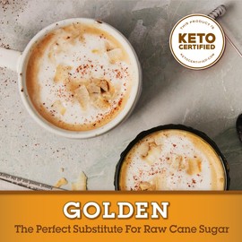 Golden Monk Fruit In The Raw Sweetener Baker's Bag, 48 oz., Keto Certified Monk Fruit Sweetener, Perfect Substitute for Raw Cane Sugar, Zero Calories, Zero Net Carbs, Non-GMO Project Verified