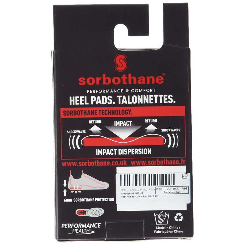 Sorbothane Unisex Heel, for Football Boots, Runners, and Walkers, Shock