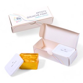 Art Whale Gouache Metallic Gold Refills (50ml/1.7oz)|Intense Pigments, Easy Color Refill (2 pcs.)