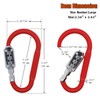Combination Carabiner Clips,V-Resourcing Resettable 3 Dial Digit Combination Lock Carabiner