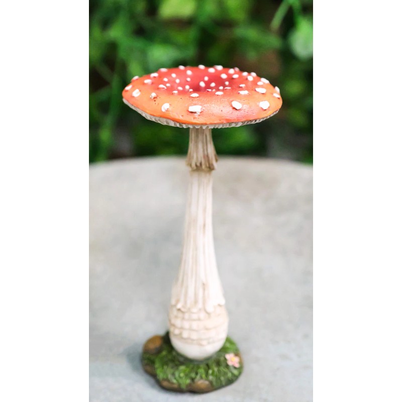 Enchanted Fairy Garden Pillar Toadstool Mushroom Home Decor Figurine 6.75"H