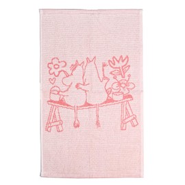 Arabia 1072618 1072618 Guest Towel, Face Towel, 11.8 x 19.7 inches (30 x 50 cm), Moomin, Love, Pink, Northern Europe, General Goods, Finland