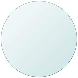 vidaXL Tempered Glass Table Top, 11.8" Diameter & 0.3" Thick, Clear, Round Table Top for Dining or Coffee Tables, Easy-to-Clean