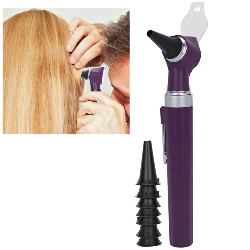 Professional Diagnostic Kit Ear Care Examination Otoscope Eardrum Endoscope SpeculumPurple