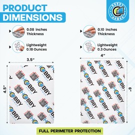 Hobby Armor Bundle, Trading Card Shipping Protectors, 100 Pack of Each Size, 3.5" x 4.5" and 4" x 6", Vibrant Multi-Color Card Protectors with Rounded Corners, Premium Cardboard Shipping Supplies