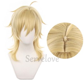 Servelove Game Yellow Long Wig Cosplay Role Play Christmas Halloween Party