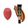 LAURA GELLER Seamless Skin Kit - Better Than 'Block Skincare-Infused Serum Foundation with SPF 50 Broad Spectrum Protection, Sand + Latex-Free Full Face Makeup Blending Sponge