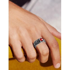 Pixiu Ring Feng Shui Ring for Women Men Buddhist Heart Sutra Ring Opening Adjustable Mantra Amulet Protection Wealth Luck Ring Gift for Men Sutra Ring (4pcs)