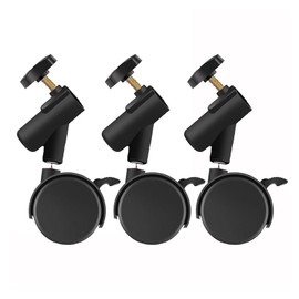 Andoer 3pcs/set Flexible Swivel Casters Wheels with 16mm Diameter Mounting Holes for Photography Light Stand Tripod Wheels
