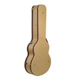 Crossrock Master Series 000 12-Fret Acoustic Guitar Case | Classic Tweed Exterior, Re-Engineered Wooden Shell, Leather Handle & Deep Red Velvet Interior(CRW720-00012FT)