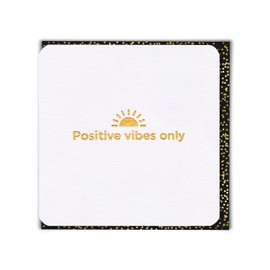 Brainbox Candy Thinking Of You Card - Positive Vibes Only - Quality Gold Foil Card - Him & Her