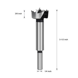 NIBBLAX 1-3/16" Forstner Bit for Wood, 1-3/16 Inch (Dia.) Wood Drill Bit Forstner Bits for Woodworking, Round Shank