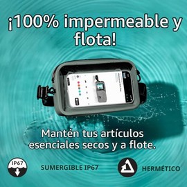 Booe - Riñonera impermeable 100% impermeable para mujeres y hombres, sumergible IP67, bolsa seca flotante para teléfono, bolsa cruzada y cintura - pla