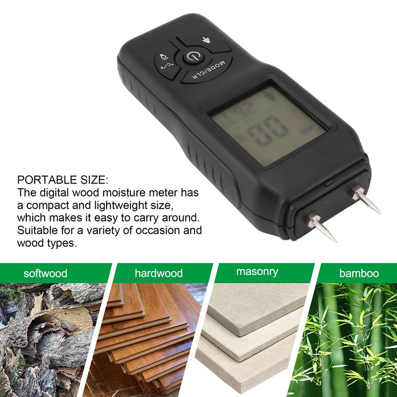 Digital Wood Moisture Meter Highly Accurate Portable Wood Humidity Tester