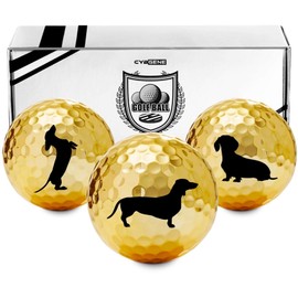CybGene Dachshund Gifts Golf Balls Set, Golf Gifts, Cool Accessories for Golfers, Wiener Dog Gifts for Golf Lovers, Perfect for Christmas & Birthday