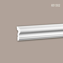 PRO[f]home® - Wall and frieze strip 651302 stucco moulding moulding shockproof wall strip neo-classicism style white 2 m Profhome