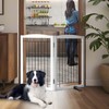 Dog Fence Indoor - 2-Panel Freestanding Dog Gate for Doorways,