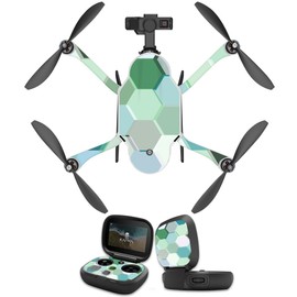 MightySkins Skin Compatible With GoPro Karma Drone headphones wrap cover sticker skins Hexagon Tiles