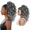 Curly Drawstring Ponytail for Black Women,20 Inch Yaki Synthetic Ponytail