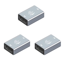HDMI Relay Adapter 4K Support LpoieJun 18Gbps High Speed Extension Connector (Female to Female) (3 Pcs)