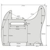 Guitar Anatomy Telecaster Scratchplate Pickguard to fit Fender USA/MEX -