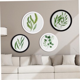 Ipetboom Round Wooden Picture Frame Wall Hanging Display for Living Room Bedroom Decor Panel Photo Frame with Elegant Design for Home Office Wall Art