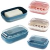 Pack of 3 Travel Soap Box, Soap Dish with Lid,