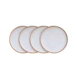Stone lain Vince Rustic Stoneware Small Plate Set, 4 Count, Brown