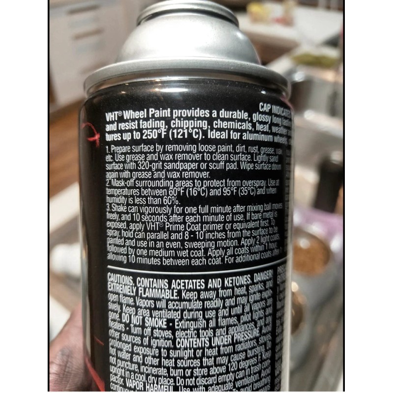 VHT Rim Paint Black Can For Wheel Aluminum High Heat