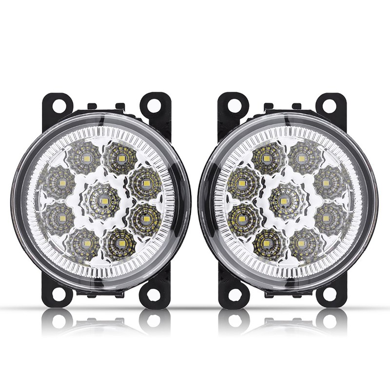 9 LED Car Round Front Fog Lamp DRL Daytime Running