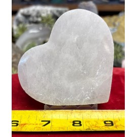 Selenite Thick Heart/Charging Plate 3”