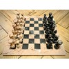 Vintage Marble Chess Set 12" (Marina Pink (Base) & Black)