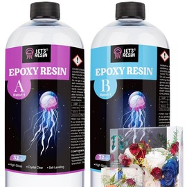 LET'S RESIN Casting Epoxy Resin,Bubble Free & Crystal Clear Epoxy Resin Kit,2 Part Resin and Hardener for Jewelry Making,Crafts,Tumbler,Art - LET'S RESIN - Size: 64 Oz