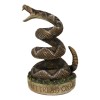 Realistic Ferocious Attacking Diamondback Rattlesnake in Coiled Posture Figurine