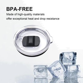 20 oz Magnetic Tumbler Lid, 2 Pack Replacement Lids Compatible for YETI 20 oz Tumbler, 10/24 oz Mug and 10 oz Lowball with Magnetic Slider Switch, BPA Free (20oz)