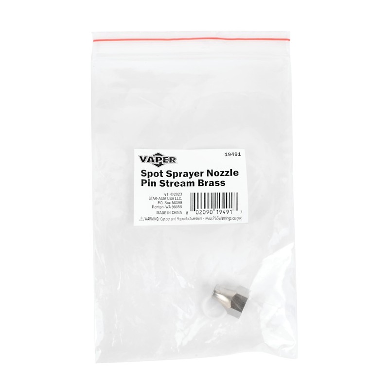 Vaper 19491 Brass Pin Stream Nozzle for Non-Aerosol Spot Sprayer