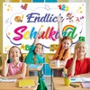 LOHAME Endlich Schulkind Banner 180 x 110cm Einschulung Deko Hintergrund