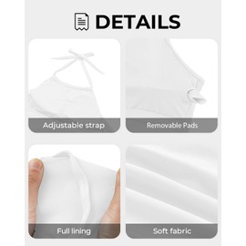Traje de baño para mujer, con cuello alto, solo con cuello alto, traje de baño halter 2025, Blanco, X-Small