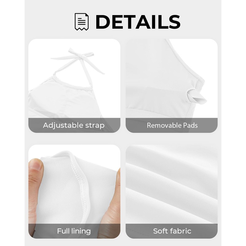 Traje de baño para mujer, con cuello alto, solo con