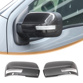 Carbon Side Rearview Mirror Cover Cap For Nissan TITAN 2016-2023 W/Turn Signal