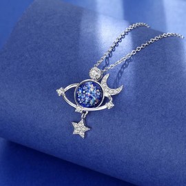 RYANDYPE Gifts for Daughter,Daughter Necklace From Mum Dad moon and star necklace for daughter Birthday Jewellery Gift for daughter